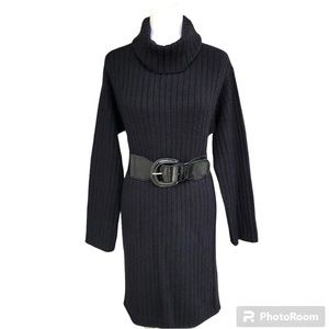 Abercrombie & Fitch Dress Black Ribbed Knit
